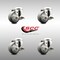 Service Caster 3 Inch 316SS Thermoplastic Rubber Wheel Swivel Bolt Hole Caster Set with Brake SCC-SS316BH20S314-TPRB-TLB-4 - alternate 4